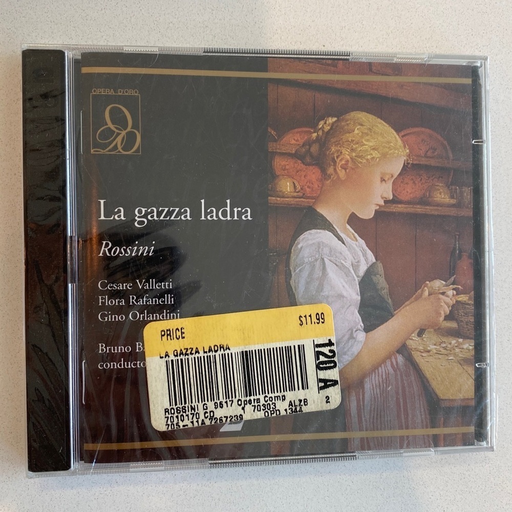 Cd- Rossini: La Gazza Ladra (CD, Aug-2002, 2 Discs, Opera D'Oro)- “Sealed “